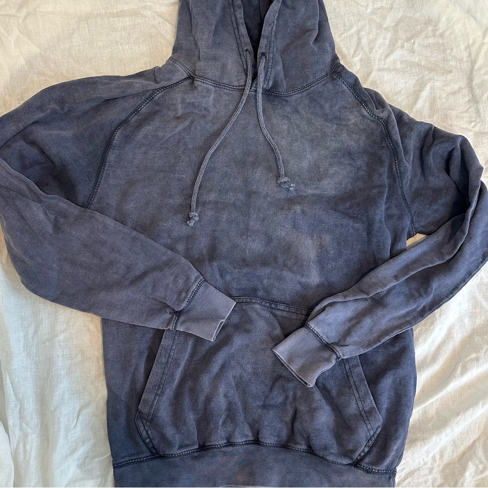 blue hoodie